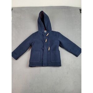 Oshkosh Bgosh Sherpa Lined Coat Baby 24Mo Blue Toggle Button Hoodie Thick Winter